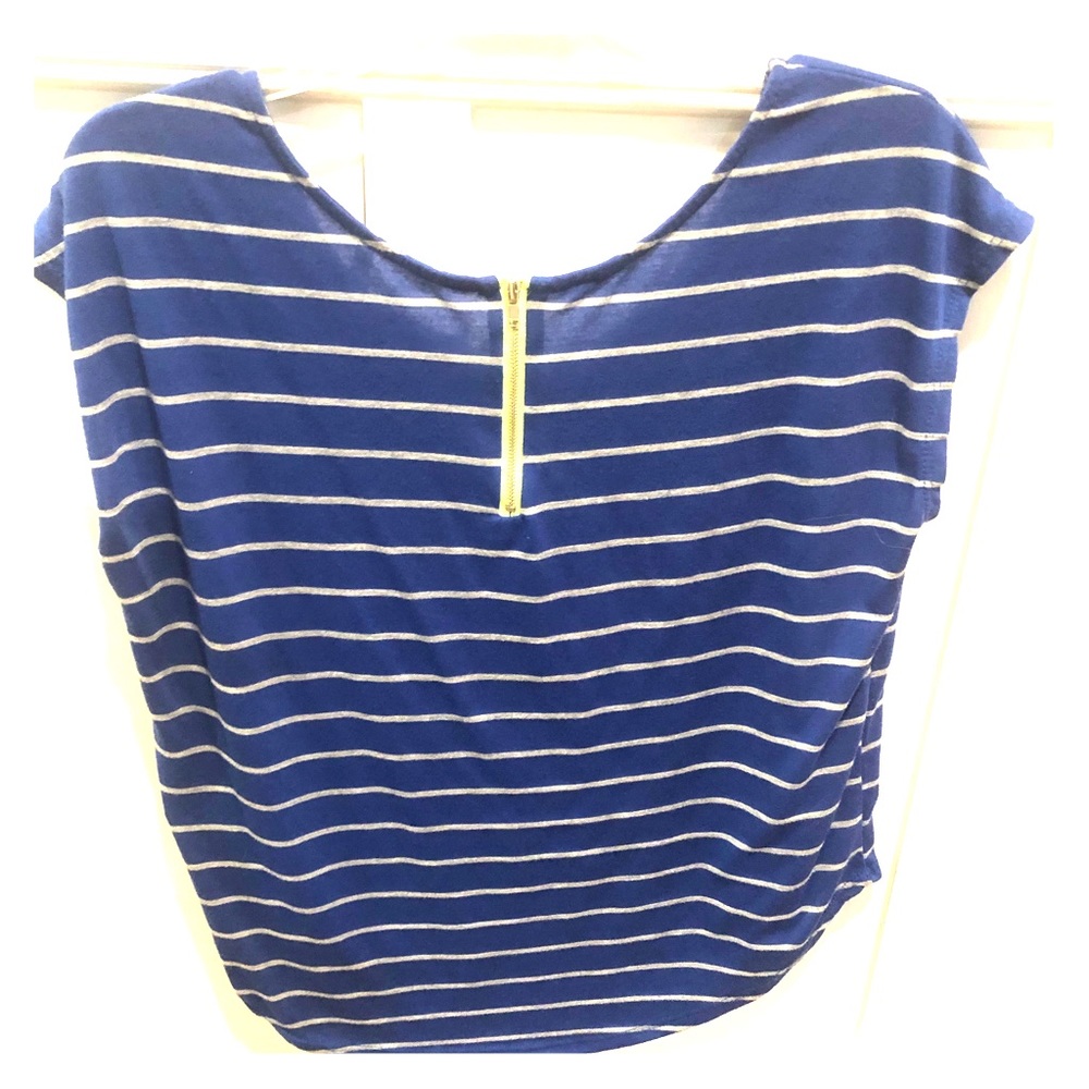 Blue & Grey Striped shirt